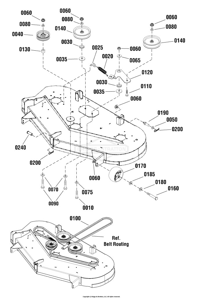 48 Mower Deck - Clutch & Support Group