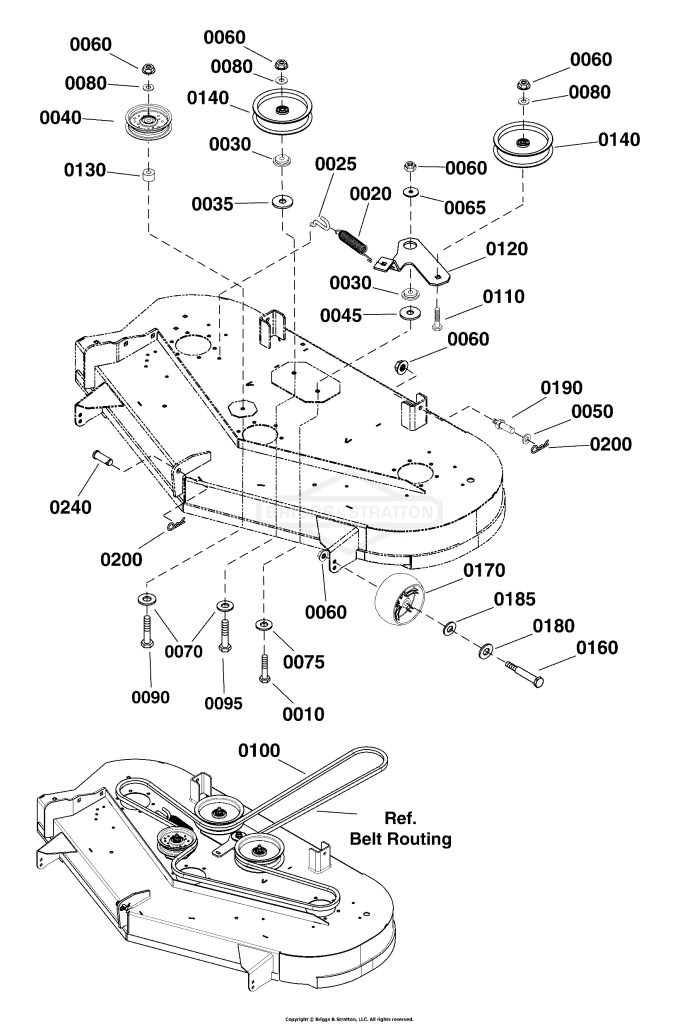 48 Mower Deck - Clutch & Support Group