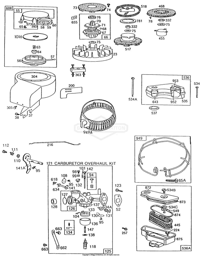 Carburetor,Rewind,A/C,Screen