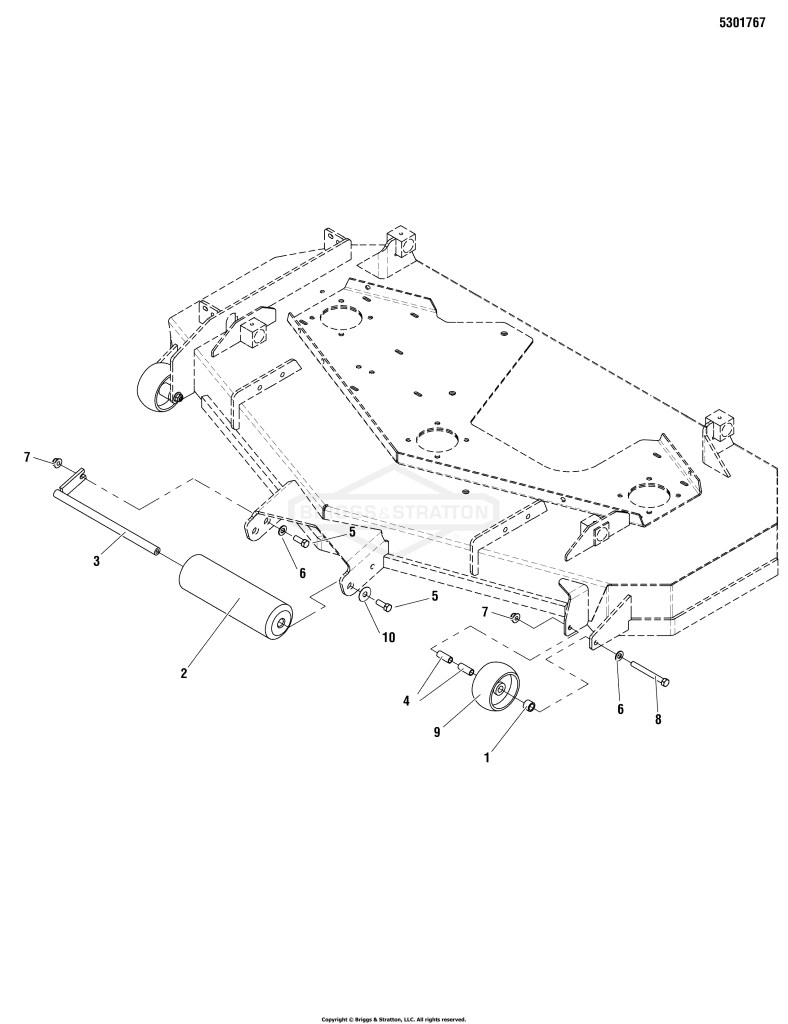 52 Mower Deck - Rollers & Casters