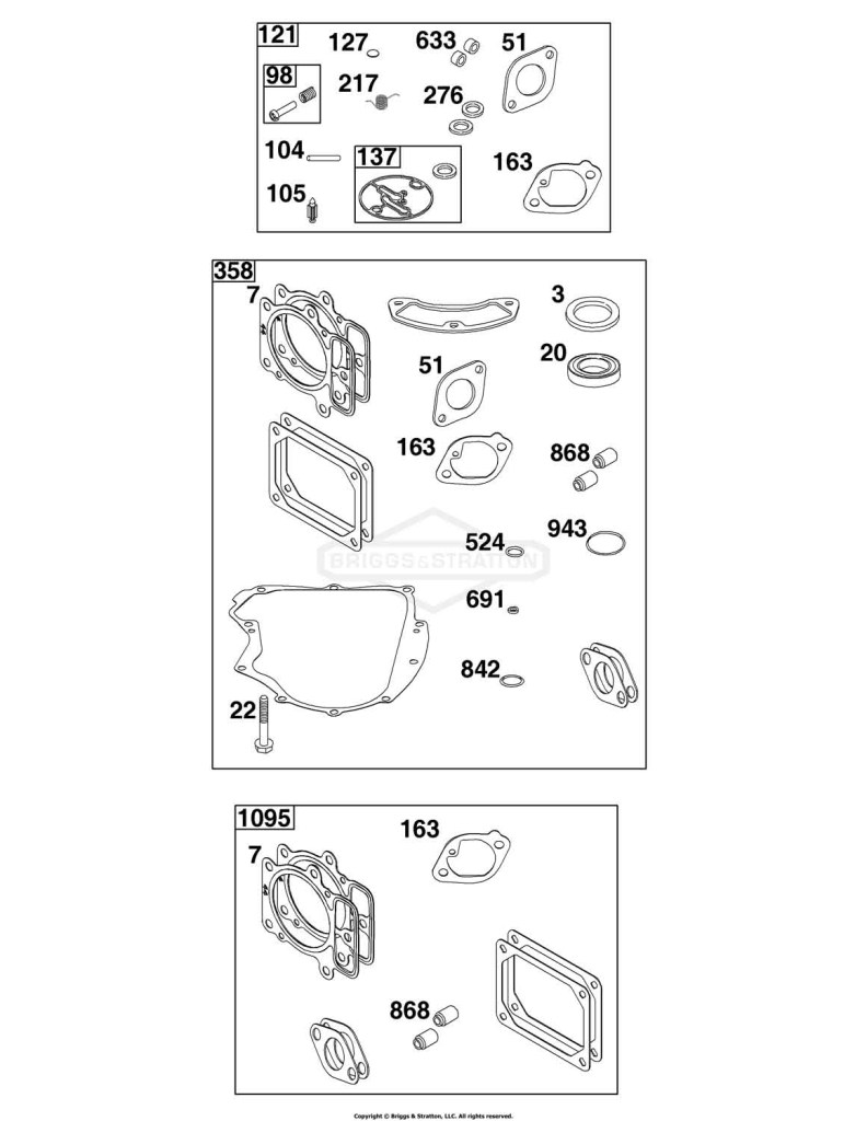 Carburetor Overhaul Kit, Engine/Valve Gasket Sets