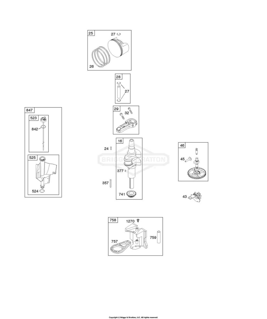 Camshaft, Crankshaft, Lubrication, Piston, Rings, Connecting Rod