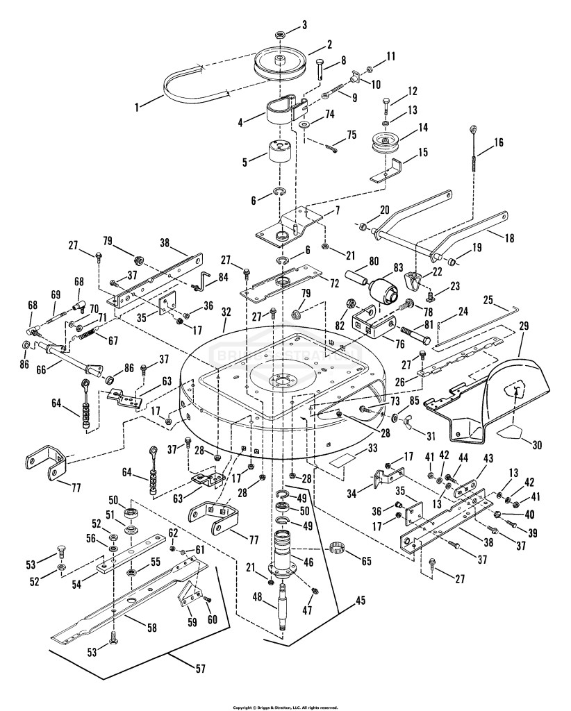 33 Cutting Deck, Belts, Brakes