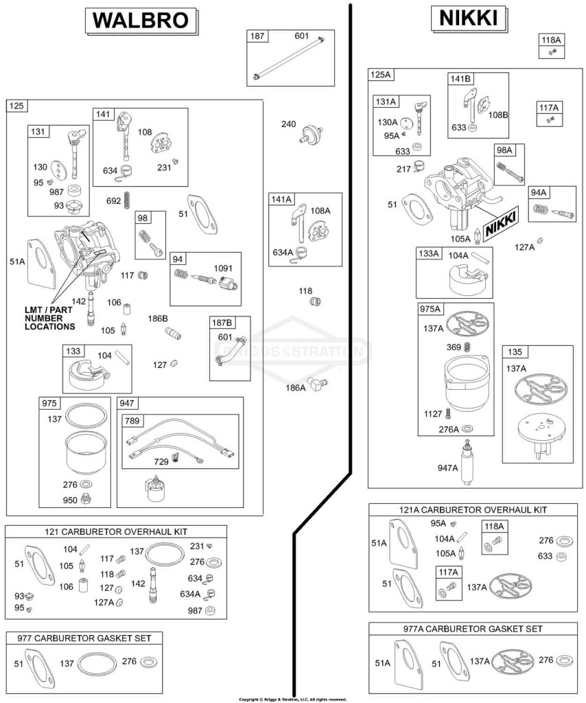 Carburetor, Overhaul Kits