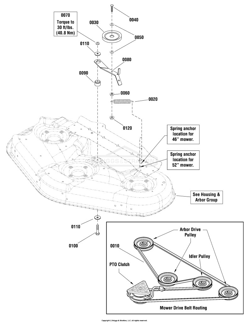 46 Mower Deck - Clutch Group