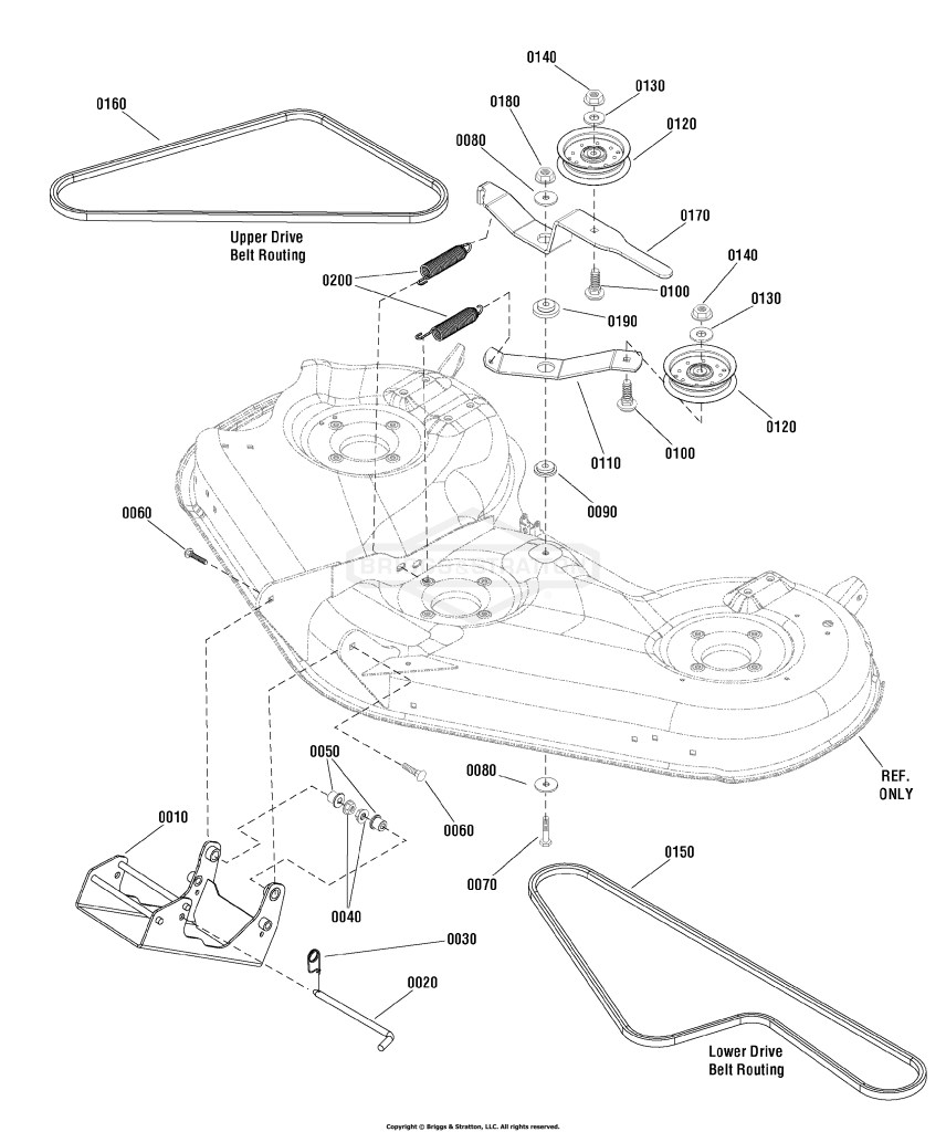 52 Mower Deck - Clutch & Support Group - 4WD
