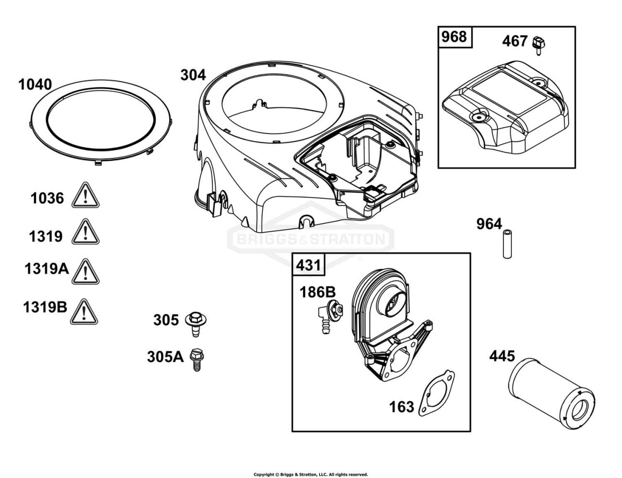Blower Housing and Air Cleaner Group