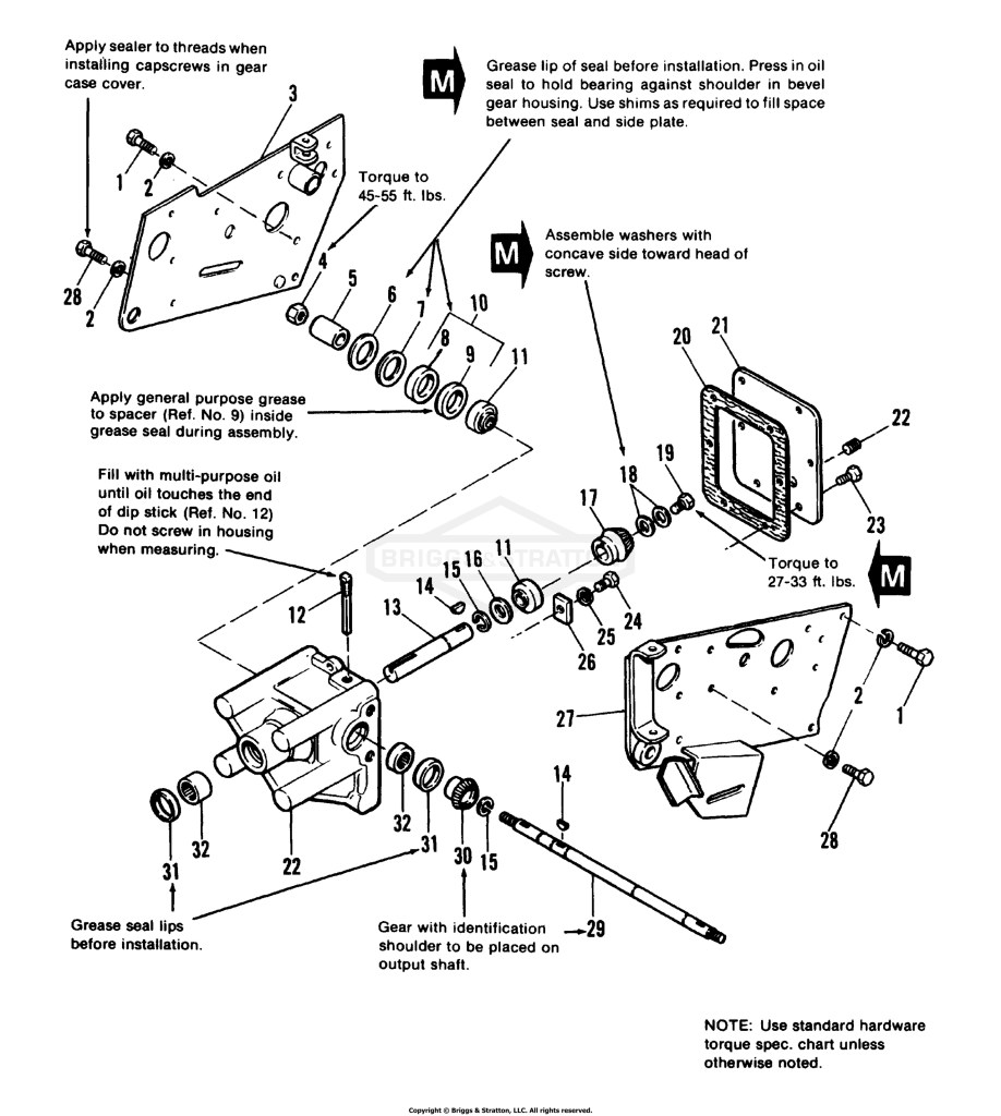 Bevel Gear & Side Plate Group