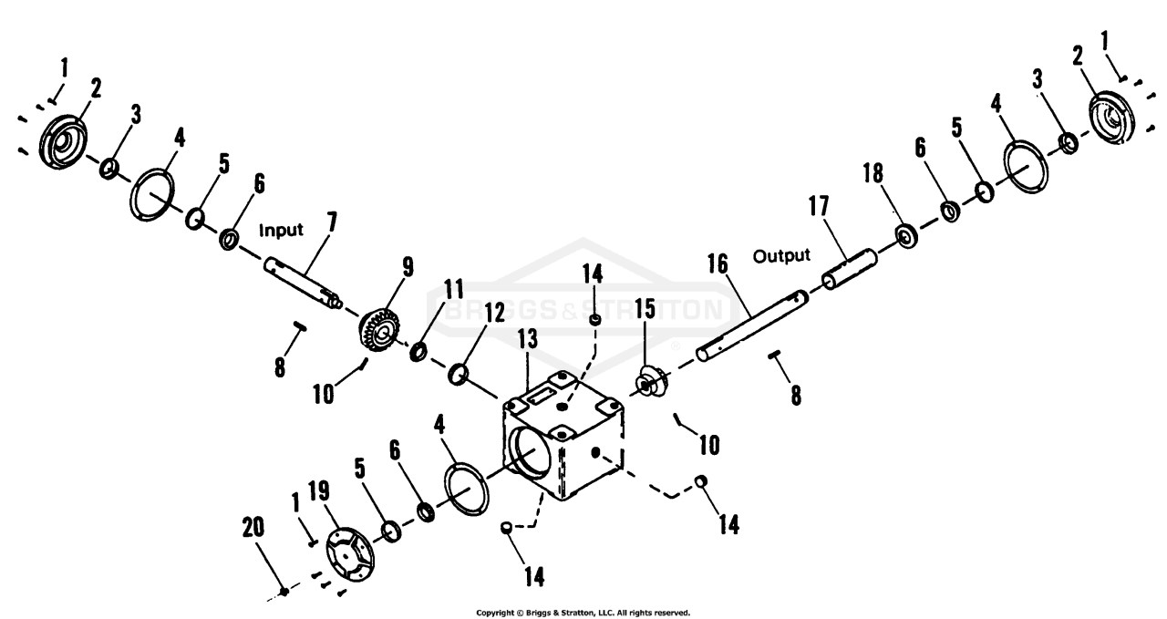 42, 48 & 60 Mower, Drive Assy. (Curtis Gear Box)