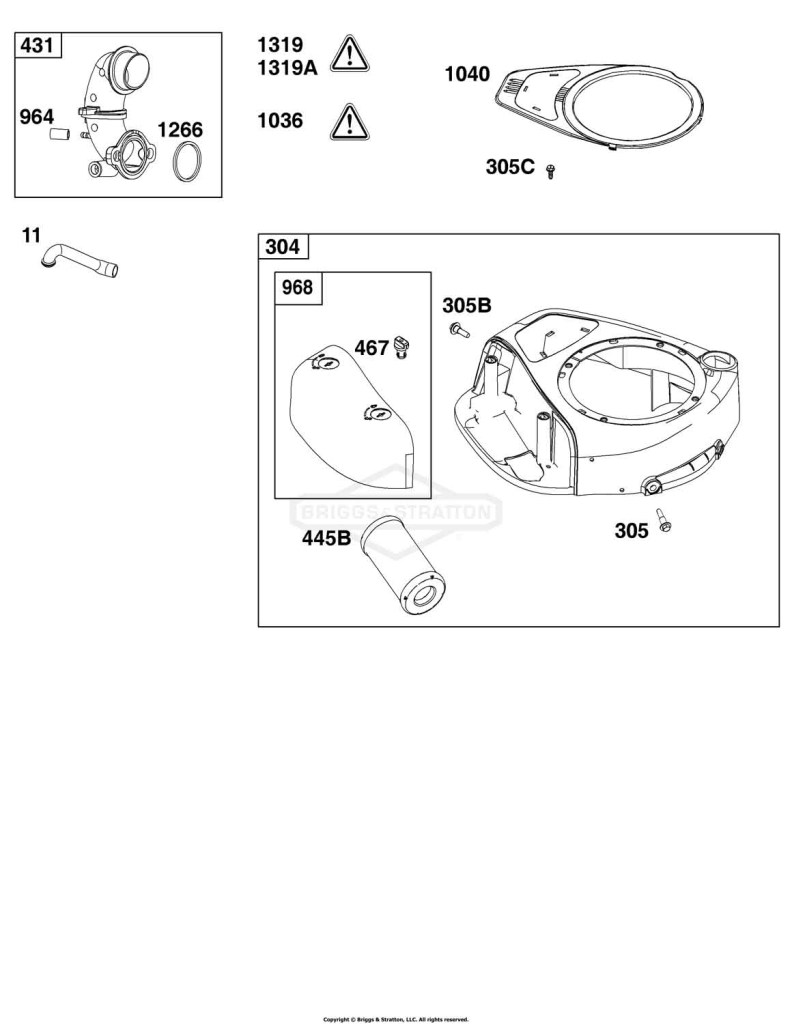 Blower Housing and Air Cleaner Group