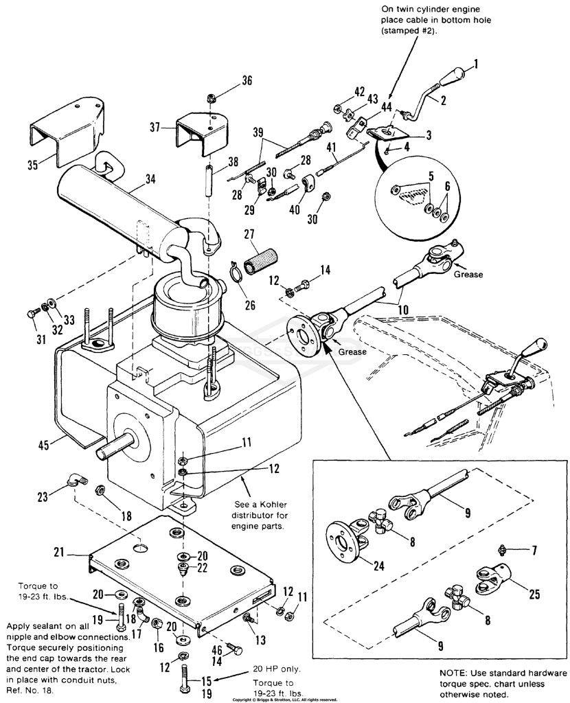 Engine Group - Twin Cylinders (18 & 20HP)