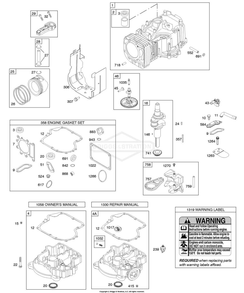 Camshaft, Crankshaft, Cylinder, Engine Sump, Gasket Set - Engine, Piston, Rings, Connecting Rod