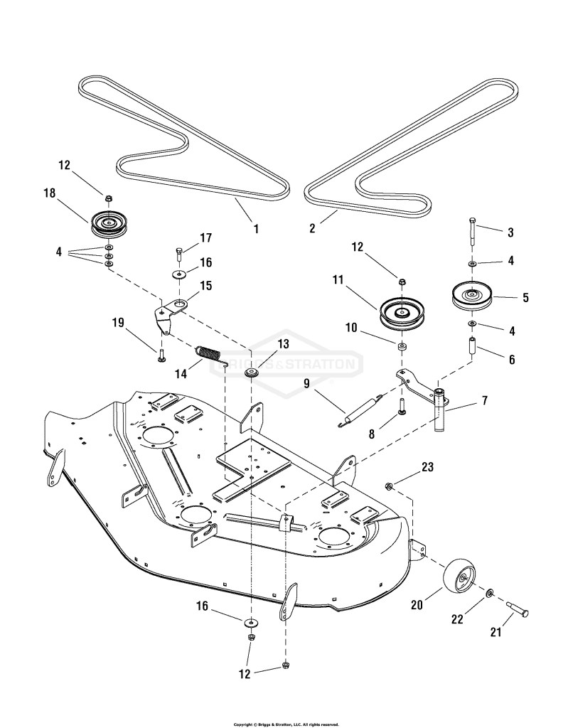50 Mower Deck - Clutch & Support Group