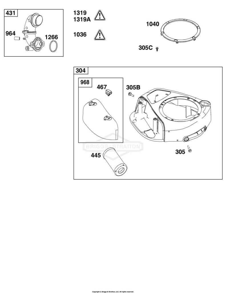 Blower Housing and Air Cleaner Group