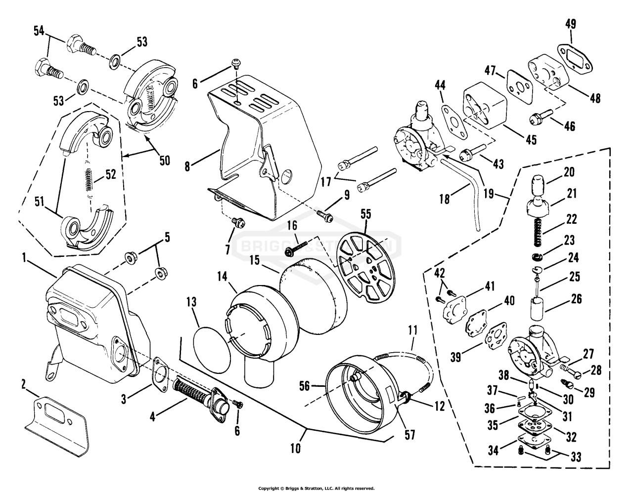 RT4151 Carburetor And Clutch Assembly