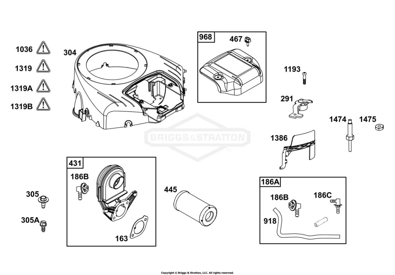 Blower Housing and Air Cleaner Group