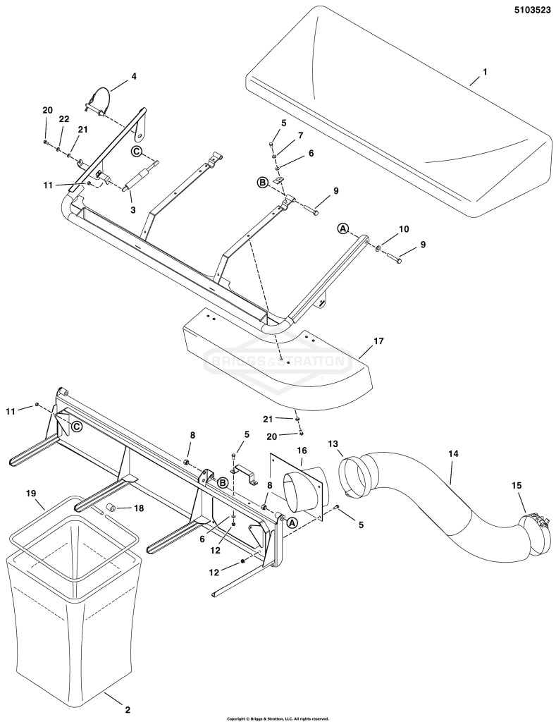 3-Bag Catcher & Cover Group