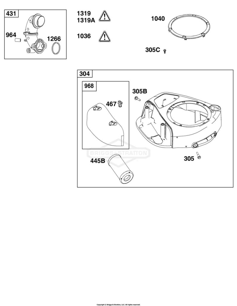 Blower Housing and Air Cleaner Group