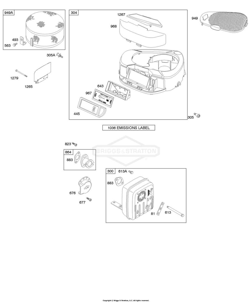 Air Cleaner, Blower Housing, Exhaust System