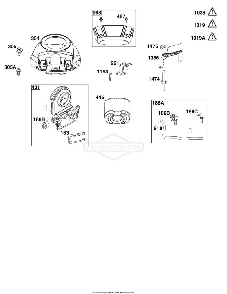 Blower Housing and Air Cleaner Group