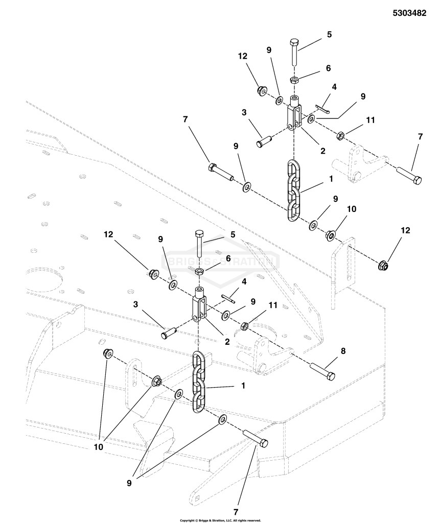 52 Mower Deck - Hanger Chains