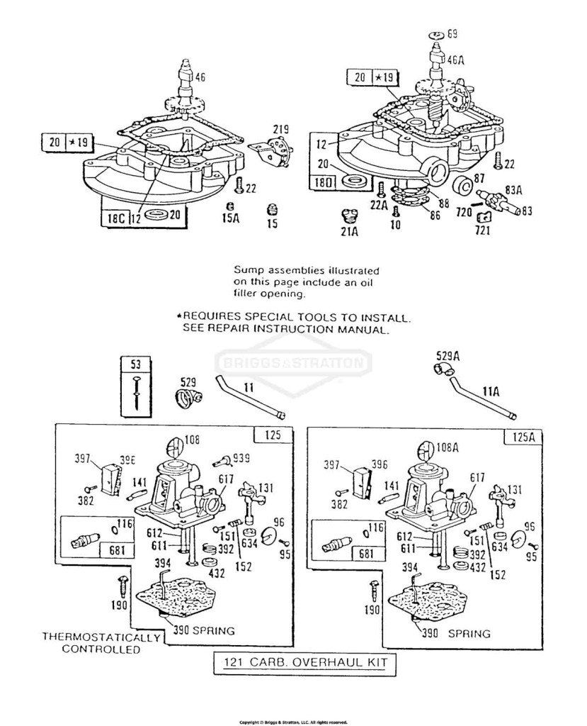 (2)Sump Base Assy,(2) Carbs.