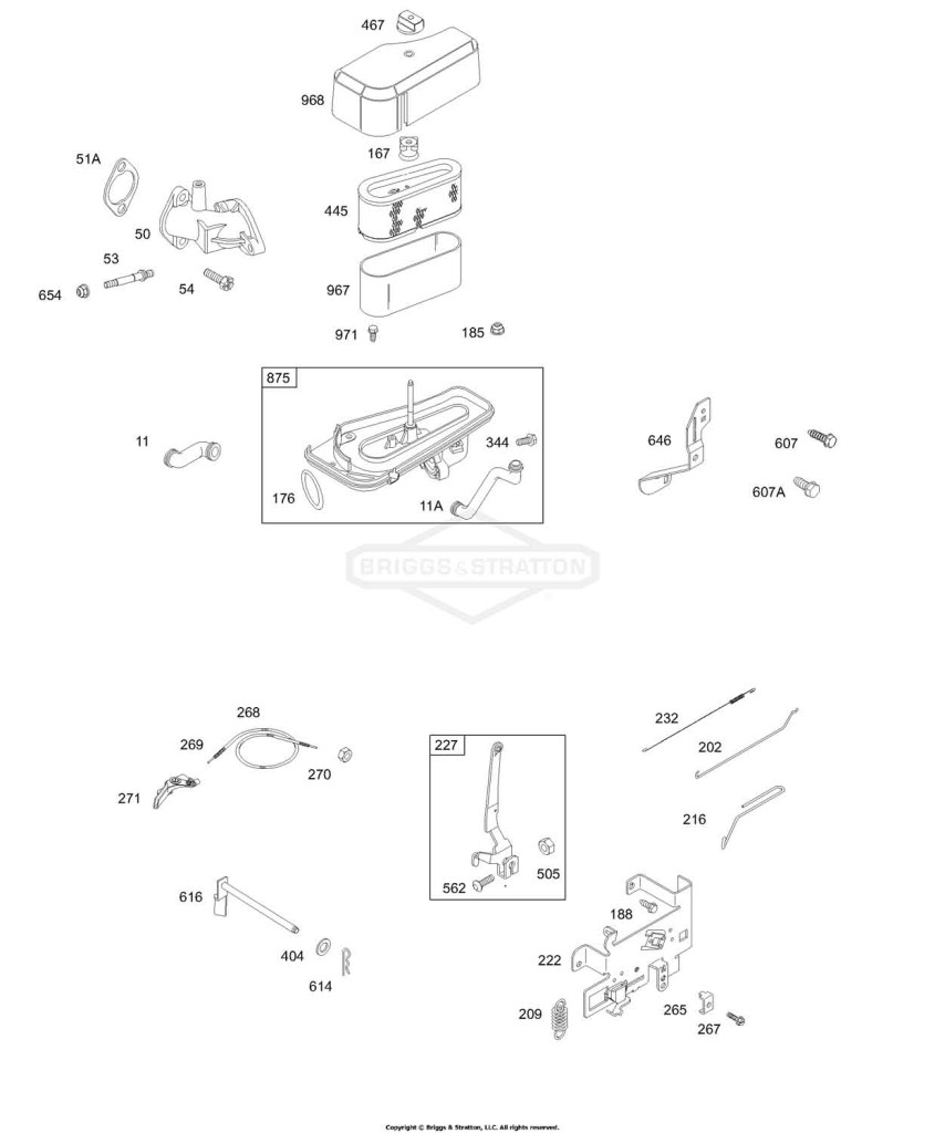 Air Cleaner, Controls, Springs, Intake