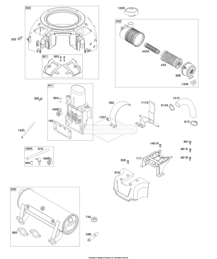 Blower Housing, Air Cleaner, Muffler