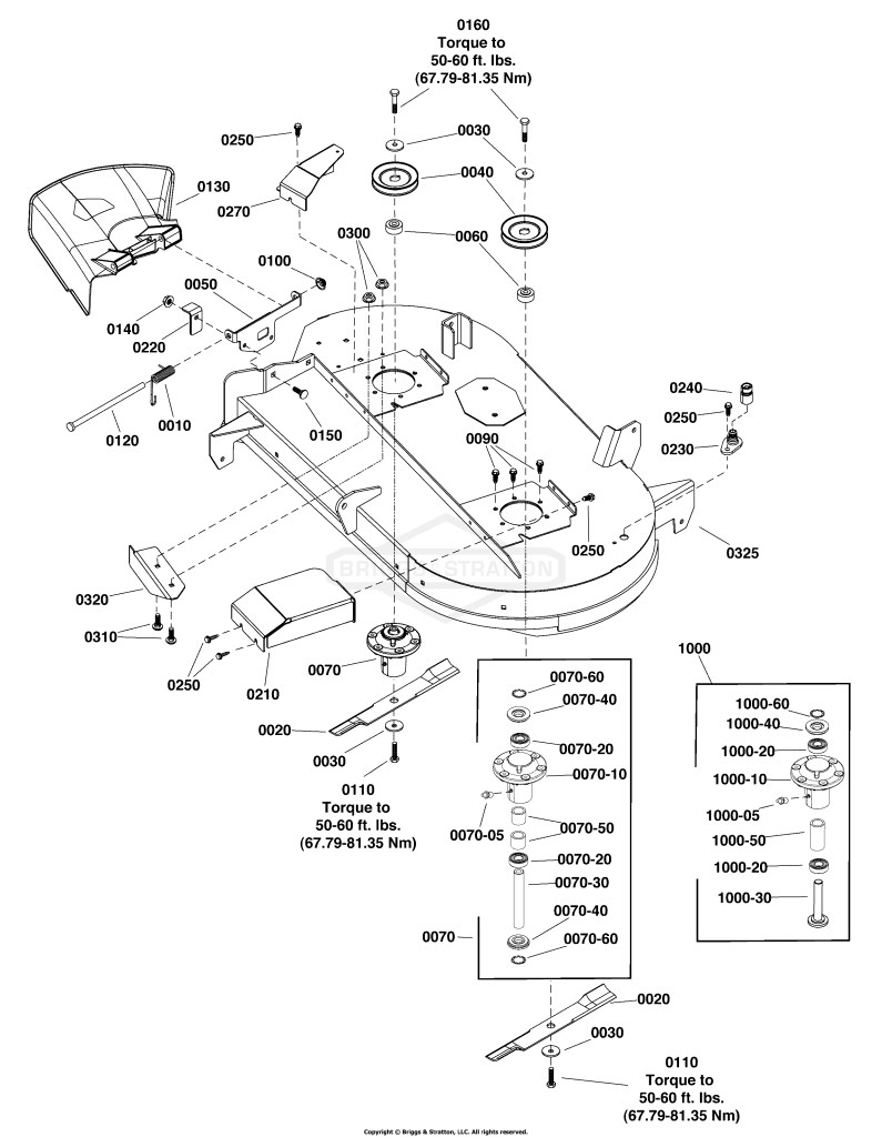 42 Mower Deck - Housing, Arbors & Blades Group