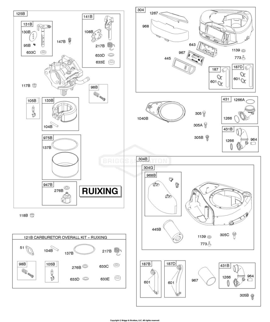 Air Cleaner, Blower Housing, Exhaust System
