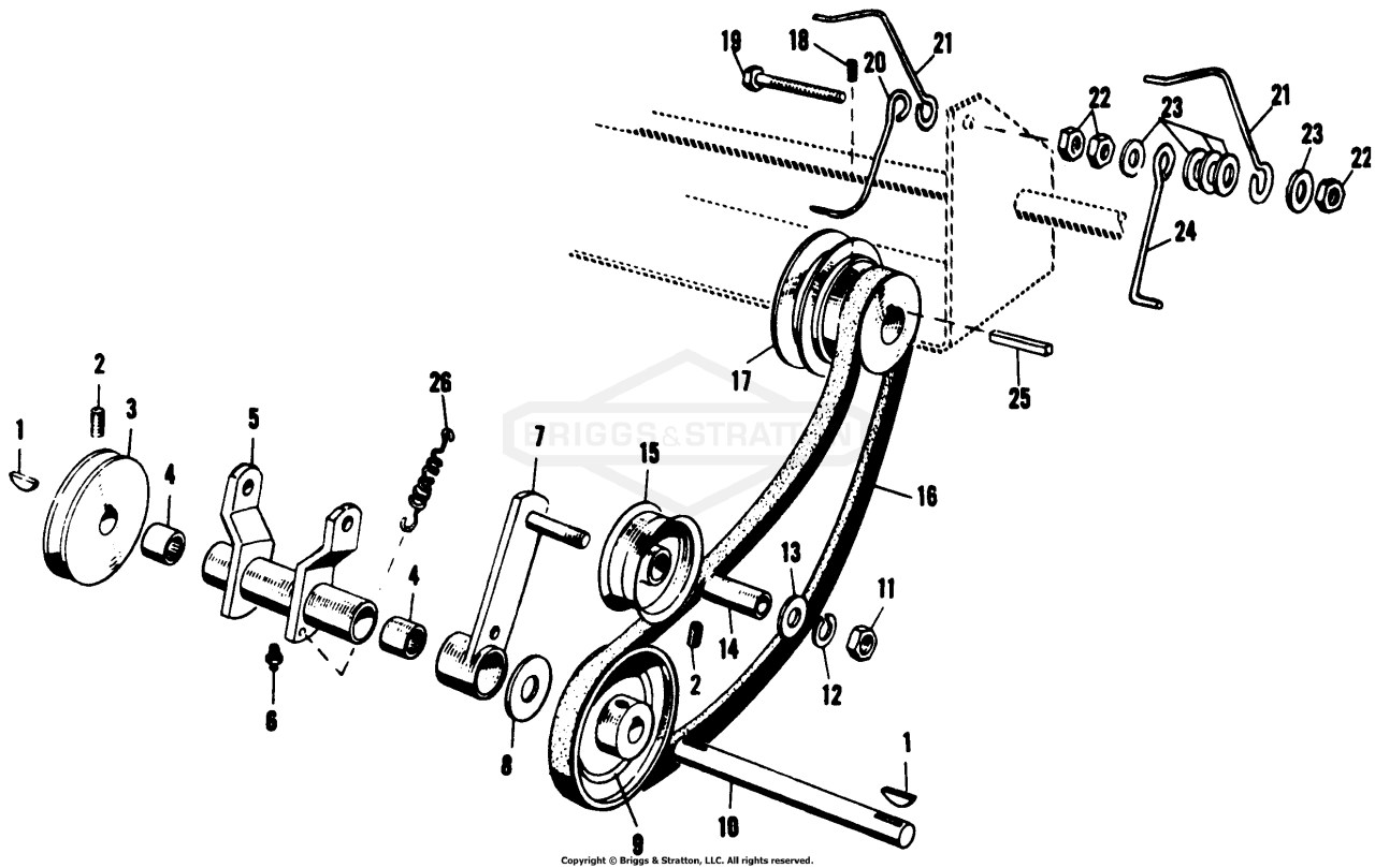 POWER TAKE-OFF DRIVE AND ENGINE PULLEY