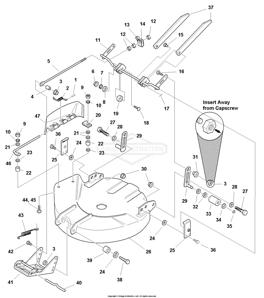 30 Mower Deck - Housing, Hitch & Height Adjustment
