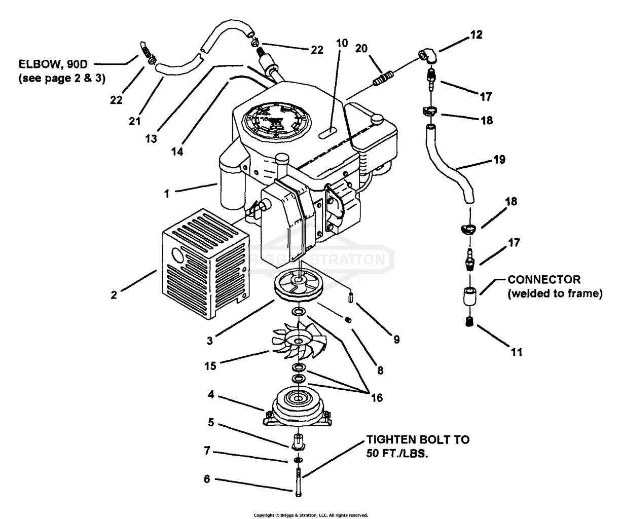 14 H.P. Engine Assembly