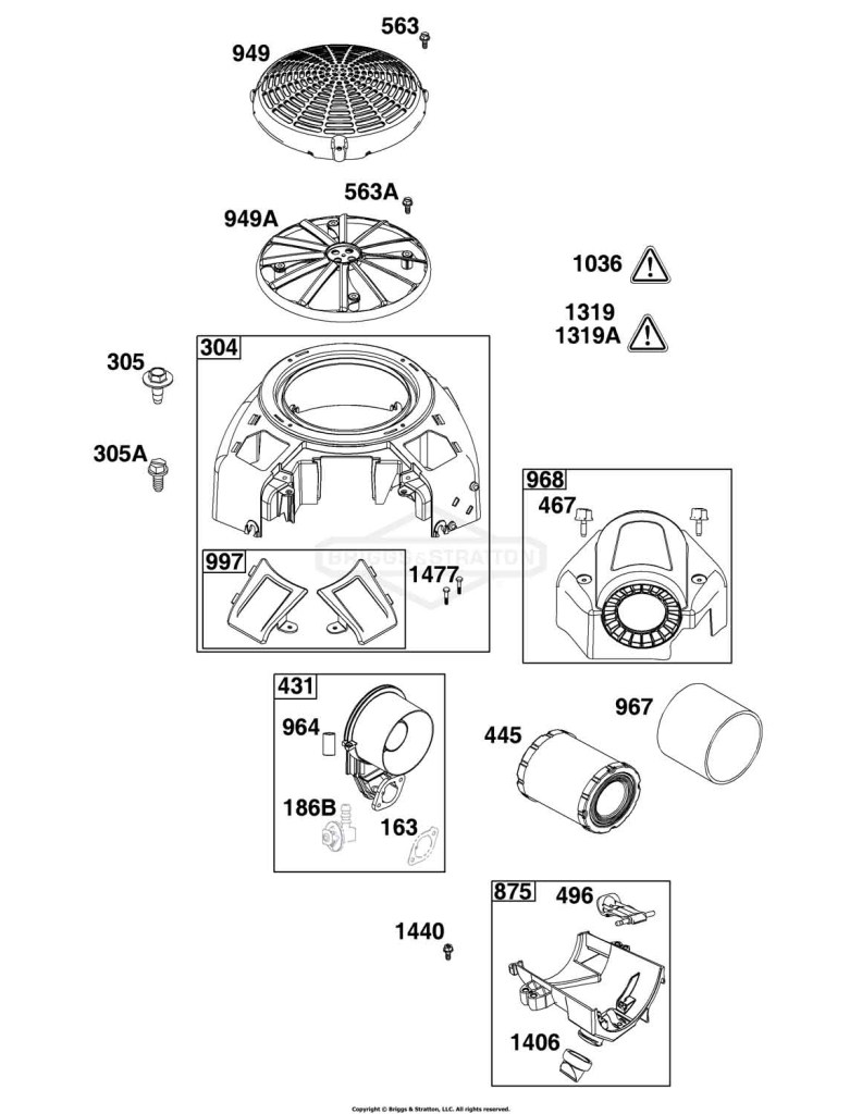Blower Housing and Air Cleaner Group