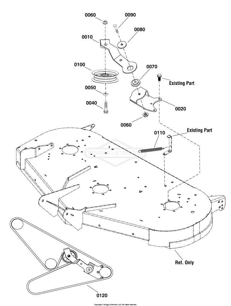 48 (122cm) Mower Deck - Clutch & Support Group
