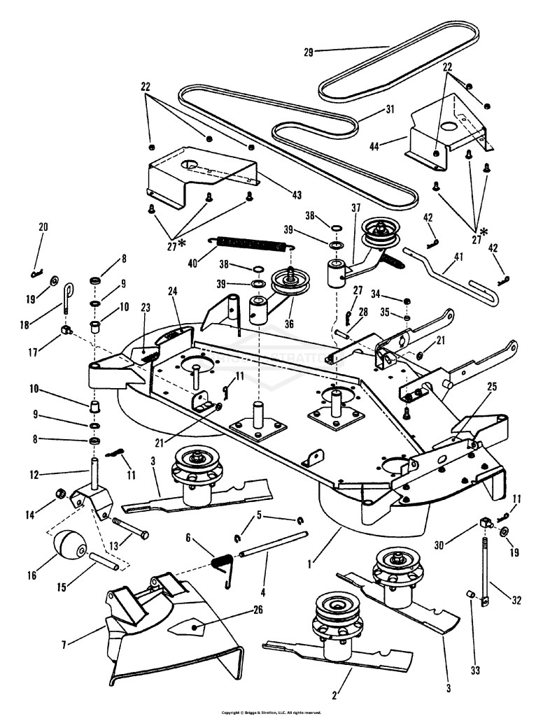 48 Cutting Deck, Belts, Brakes