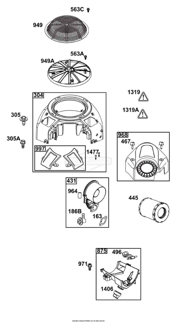 Blower Housing and Air Cleaner Group