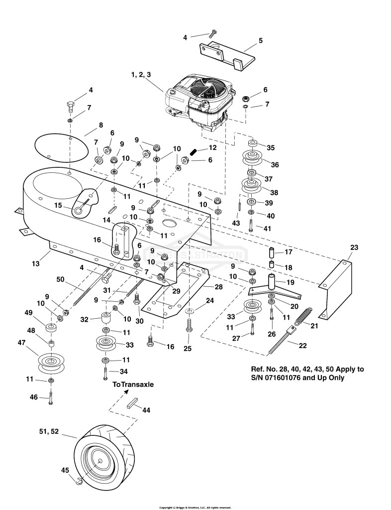 Engine Deck Group - S/N 011903999 & Below