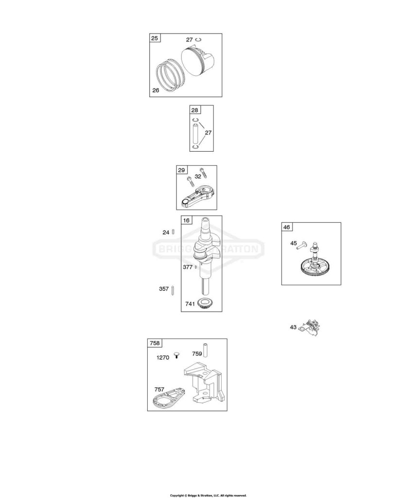 Camshaft, Crankshaft, Counter Weight, Piston, Rings, Connecting Rod
