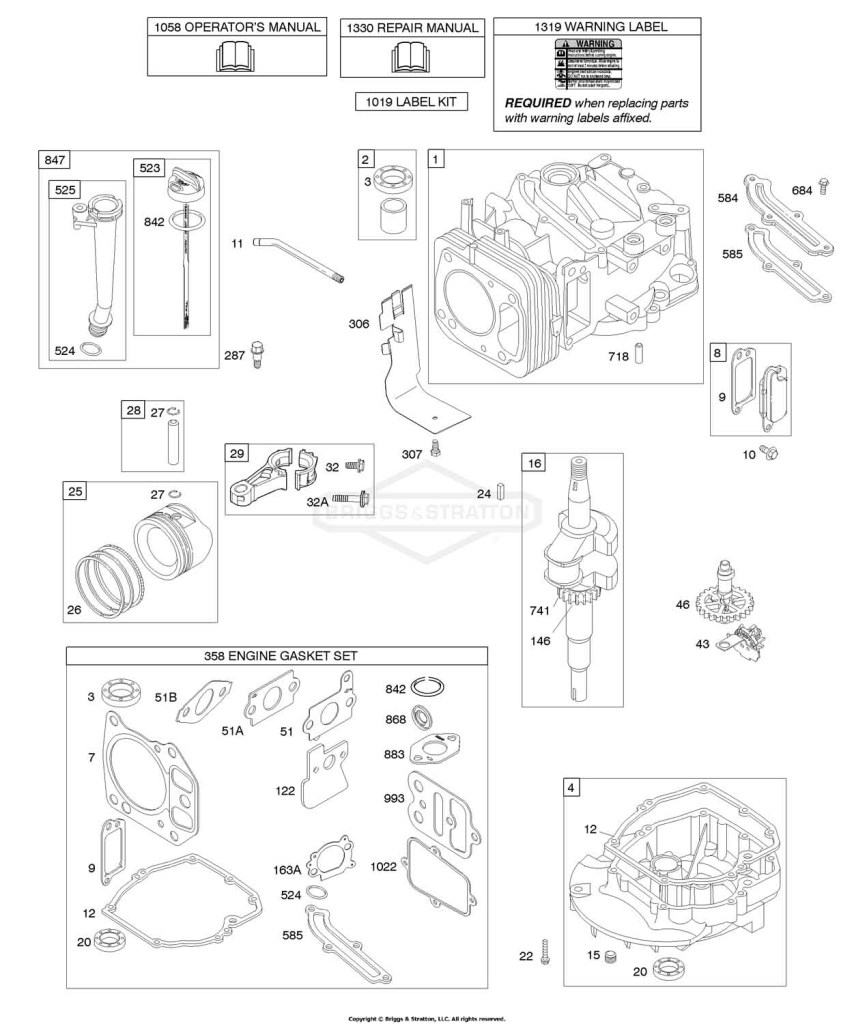 Camshaft, Crankshaft, Cylinder, Engine Sump, Lubrication, Piston Group