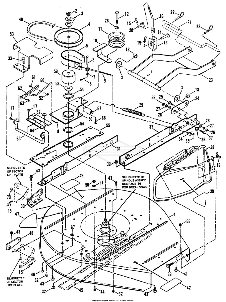 30 Cutting Deck, Belts, Brakes
