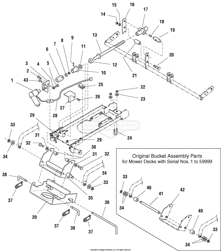48 Mower Deck - Height Adjust & Hitch Group