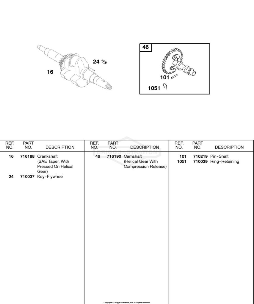 CAMSHAFT, CRANKSHAFT