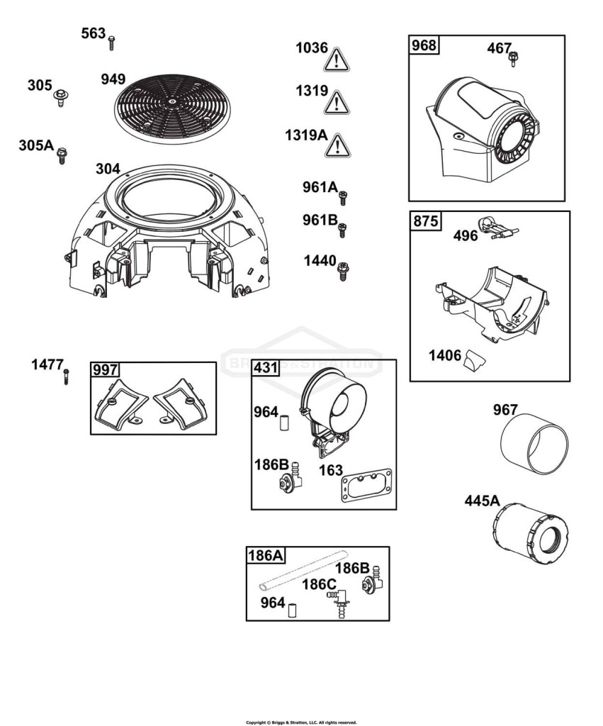 Blower Housing and Air Cleaner Group