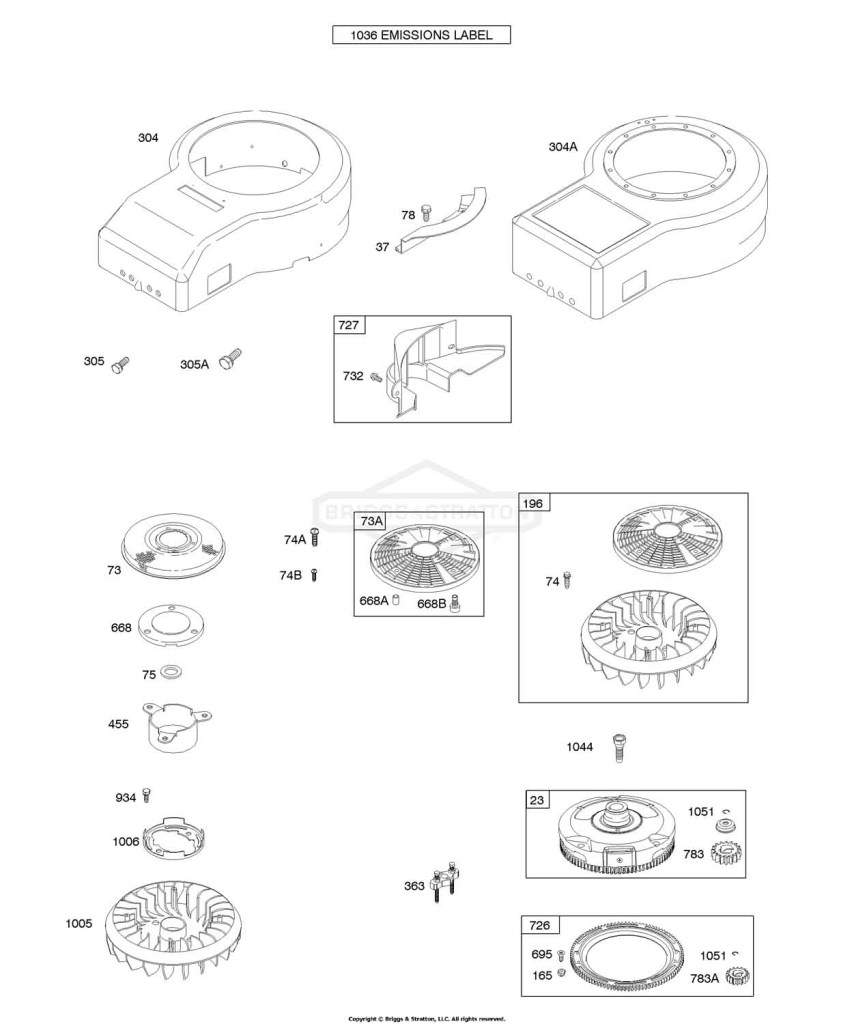 Blower Housing, Flywheel, Flywheel Fans