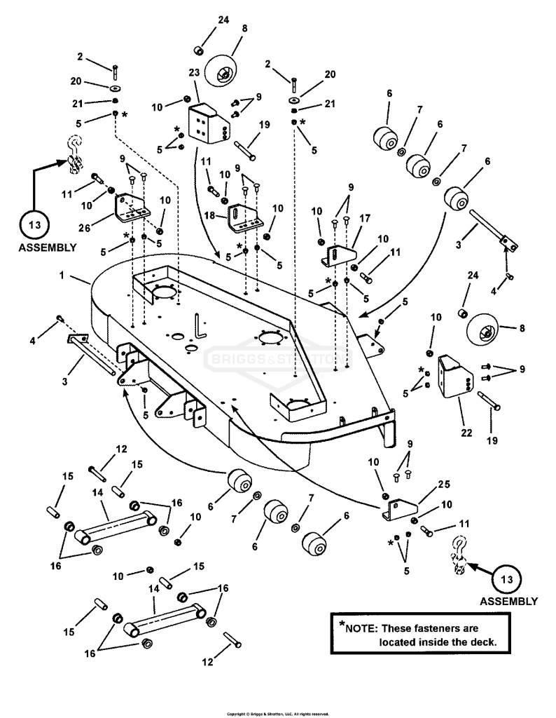 61 CUTTING DECK ASSEMBLY (Sub Assy)