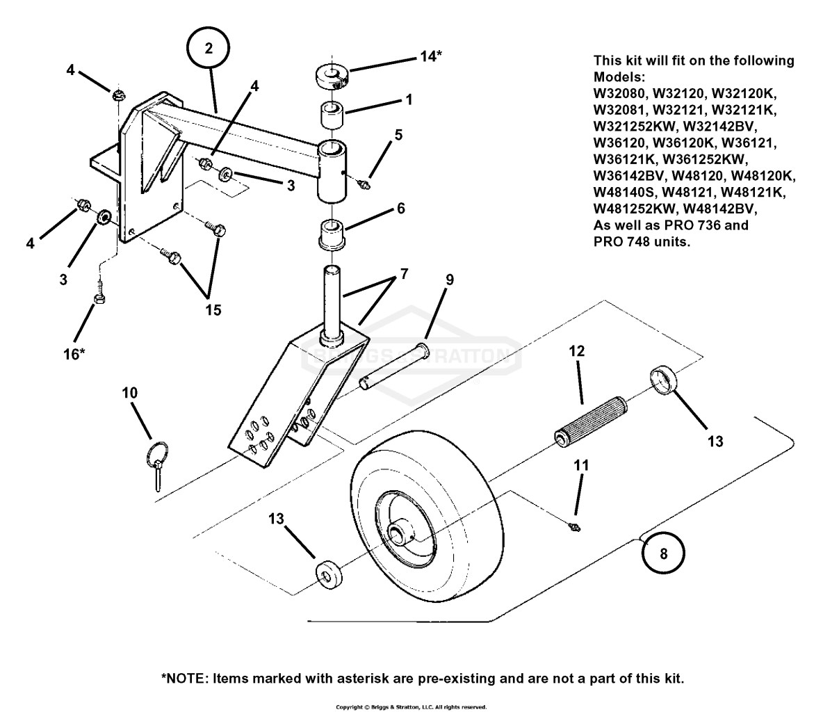 Caster, Height Adjustment (Semi-Pneumatic)
