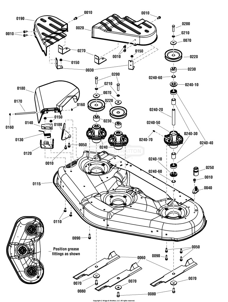 46 Mower Deck - Housing, Arbor & Blade Group