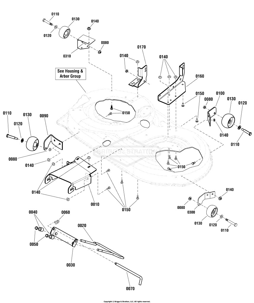 42 (107cm) Mower Deck - Height Adjustment Group