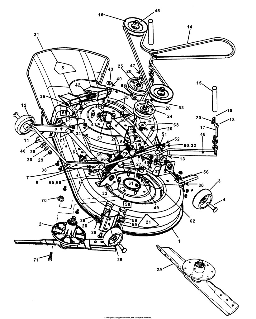 38 Mower Deck Assembly